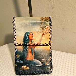 Mermaid Art Leather Crossbody